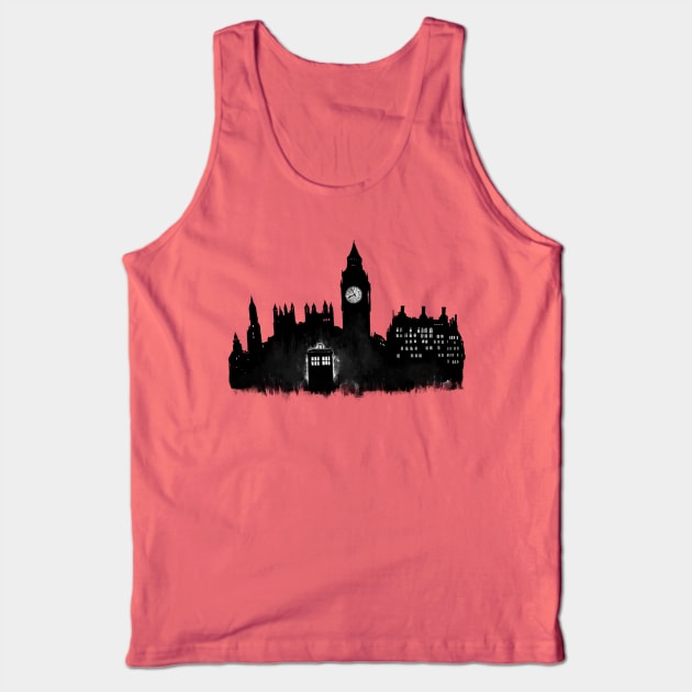 Police Box in London Tank Top by CrumblinCookie